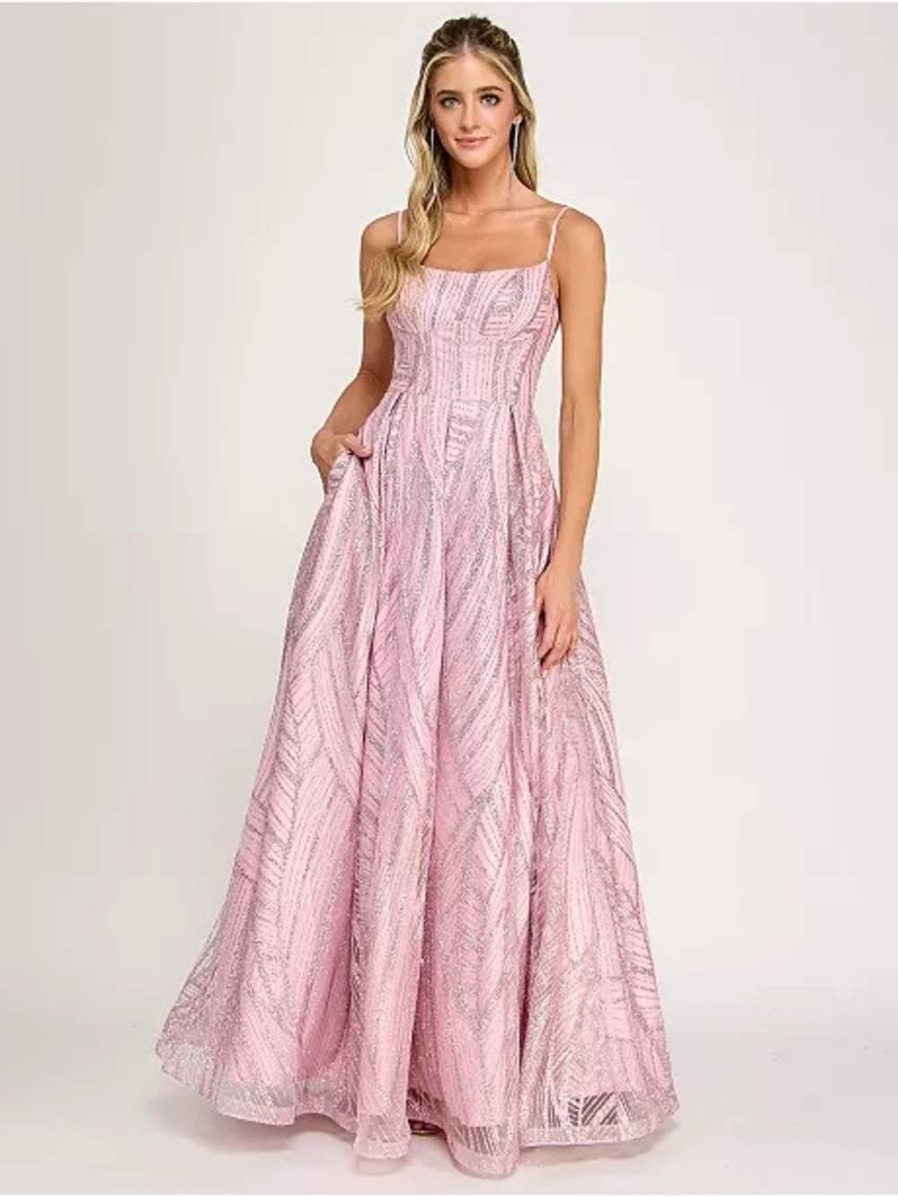 Juniors' Square Neck Ball Gown, Created for Macy's